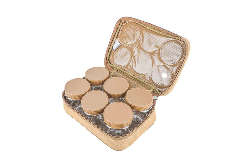 Alghafa, bag of 6 spice boxes, 300 ml, khaki