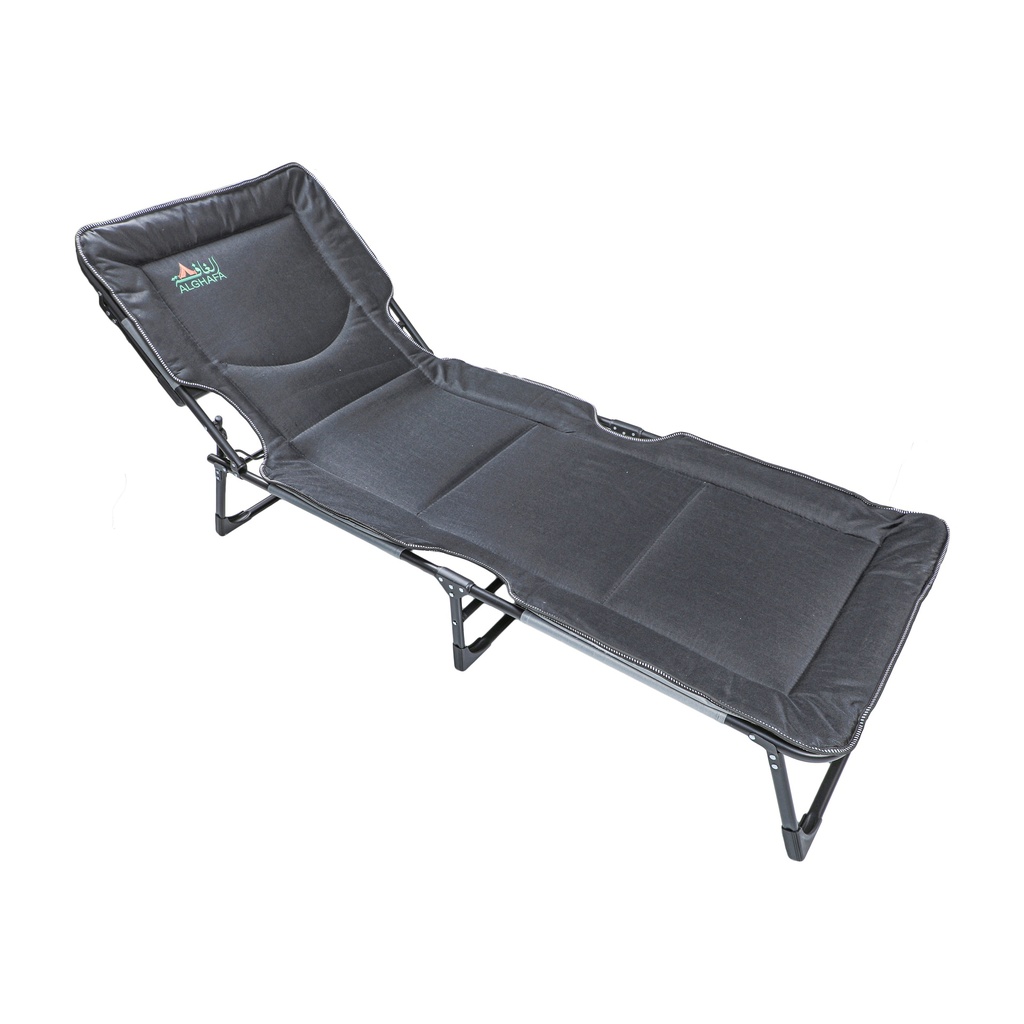 Al Ghafa, Metal (Aluminum) Single Folding Bed with Modern Portable Design for Bedroom, Outdoor Camping or Garden Use with Steel Frame