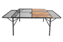 ALGHAFA, Foldable Picnic Table with Two Shelves