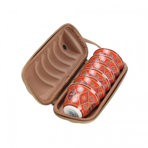 [9130] ALSANIDI, Najdi engraving Completed anti-shock Mugs bag, Coffee mugs bag, Woody, Size 18*7.8*7.3Cm