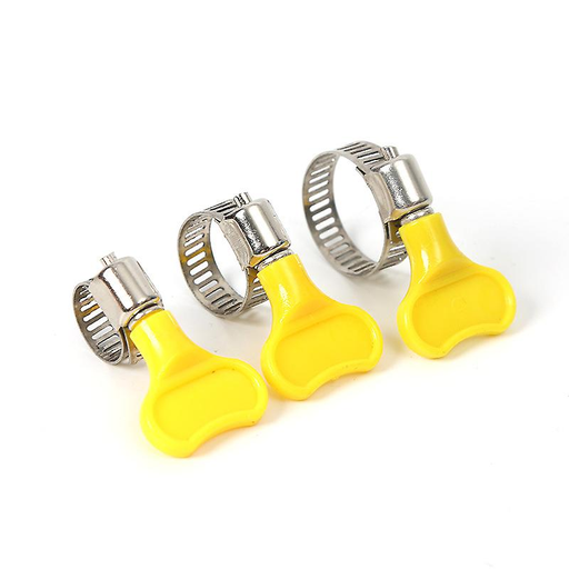 V Hose Clamps with plastic handle X 3  00038-8
