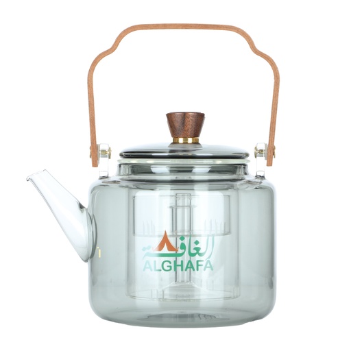 [GP-004-1.0L] Al Ghafa gray glass jug 1 liter with heat resistant strainer