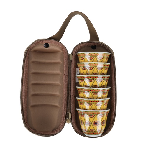 [GHB-0013W-A4] Anti-Shock Mugs Bag, Coffee Mugs Bag, , 6*80ML, yellow