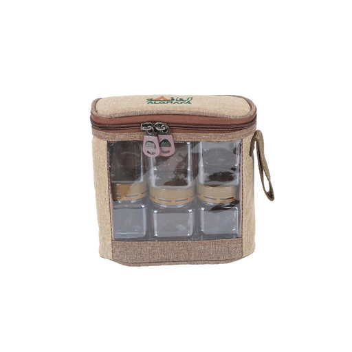 [GH10689 W] Alghafa, 6 box spices, 200 ml, Wooden  