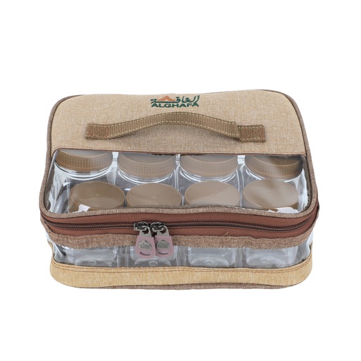 [GH10686-W] ALGHAFA, 11 spice box bag, different sizes, Wooden