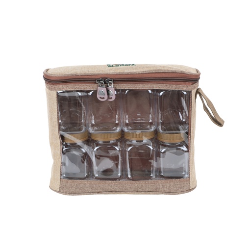 [GH10691(W)] Alghafa, 8-pack of spices 350ml wooden spice jars