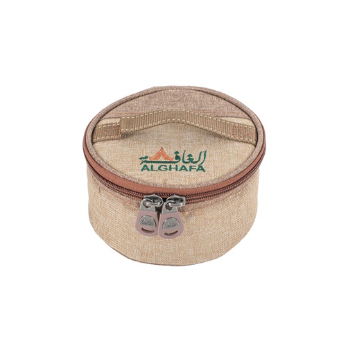 [GH10242A-W] Al-Ghafa, date box with bag, wooden color