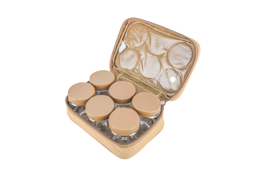 [GH10139A(K)] Alghafa, bag of 6 spice boxes, 300 ml, khaki