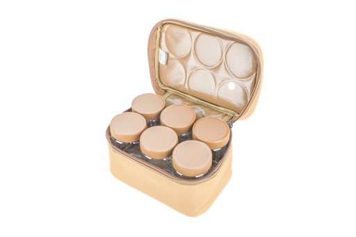 [GH10139B(K)] Alghafa, bag of 6 spice boxes,450 ml, khaki