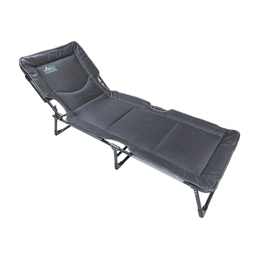 [Gha-bed-01] الغافة , سرير فردي قابل للطي معدني (ألومنيوم) بتصميم حديث محمول لغرفة النوم والتخييم في الهواء الطلق أو استخدام الحديقة بإطار فولاذي
