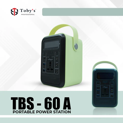 محطة طاقة محمولة من توبيز TBS-60A بقدرة 60000 مللي أمبير في الساعة مع عاكس سعة 220 وات في الساعة الحد الأقصى للإخراج 300 وات | متعدد الالوان