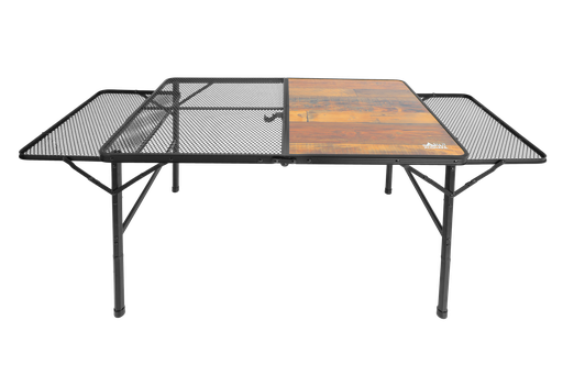 [0054-TA] ALGHAFA, Foldable Picnic Table with Two Shelves