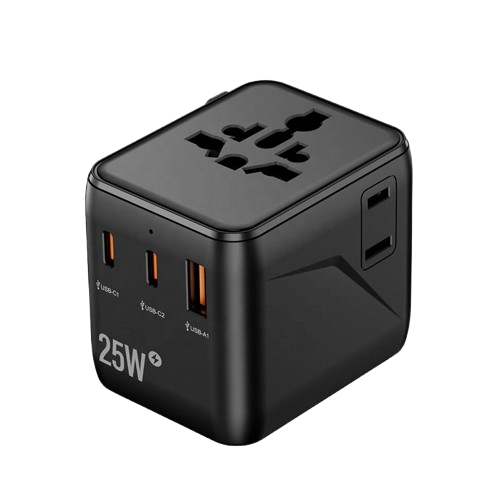 [TVL002] Al-Ghafa, international travel adapter with storage case, PD 25W